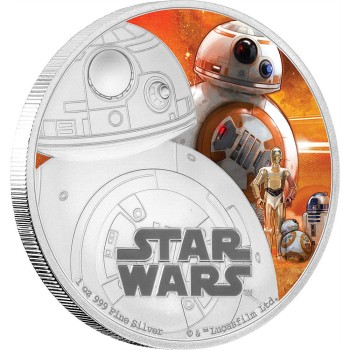 Star Wars Episode VII 1 Oz Silver Coin BB-8